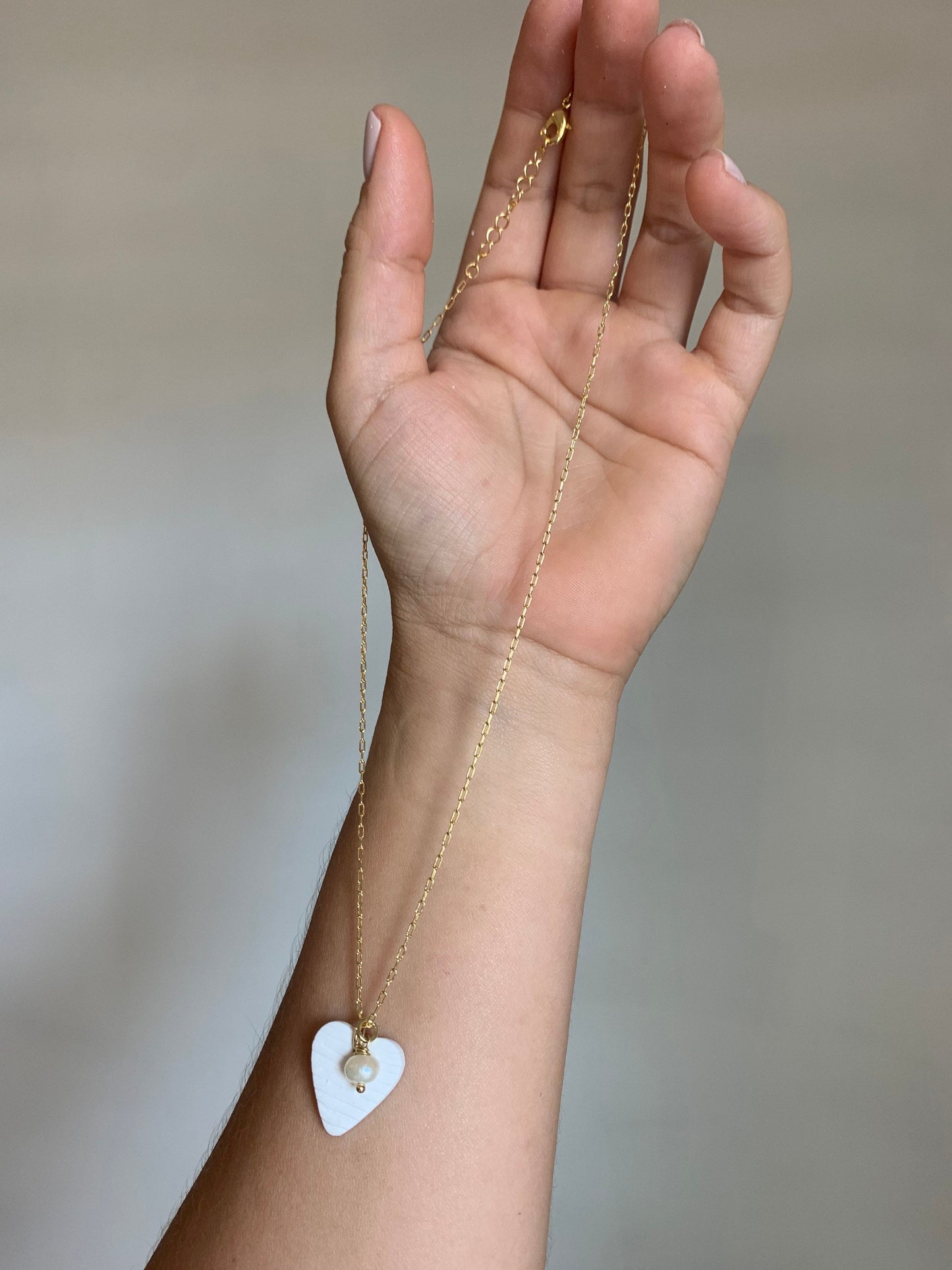 Elegant 18k Gold Plated Necklace Adorned with Unique Polymer Clay Pendant