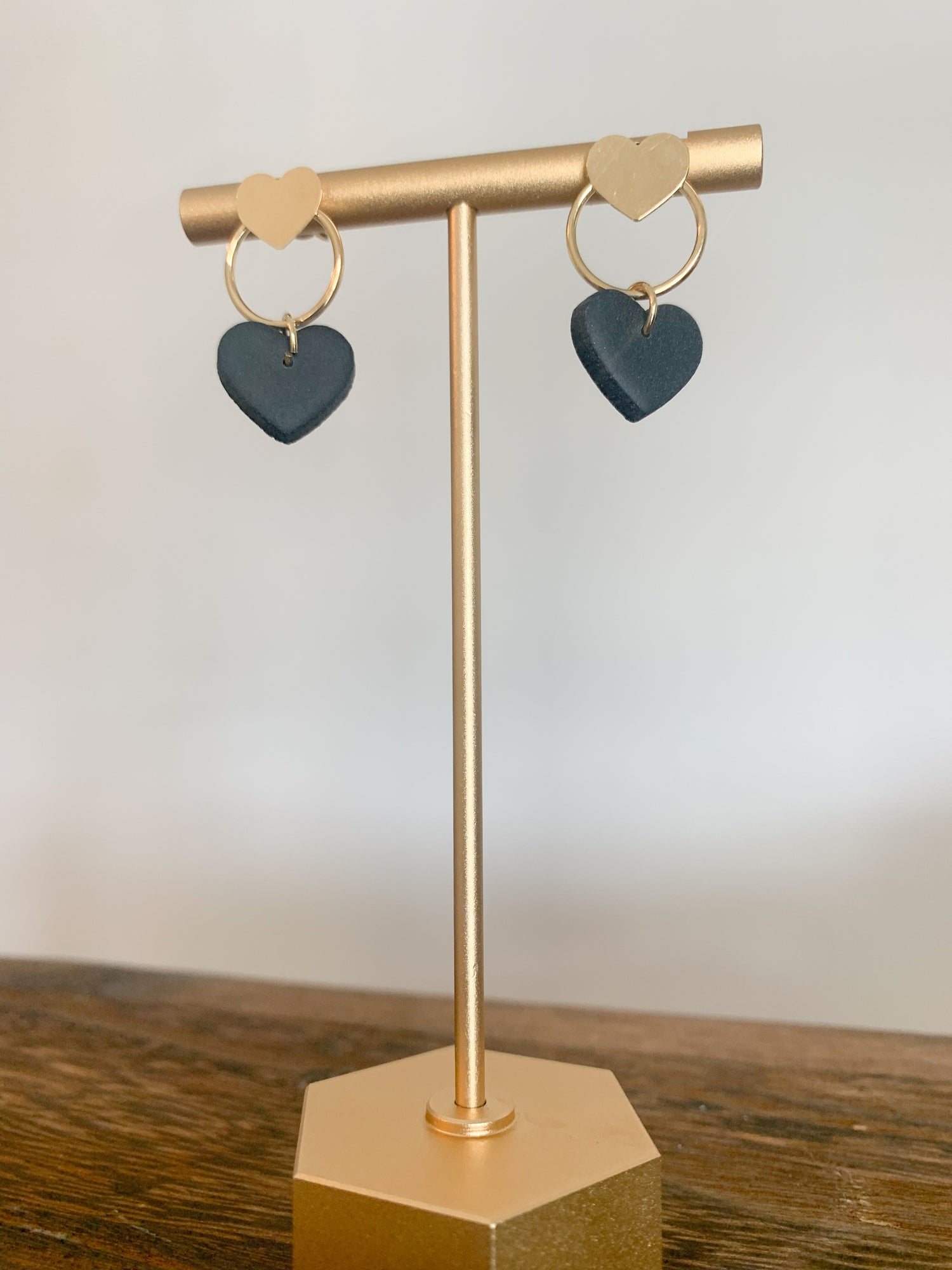 Handcrafted polymer clay earrings with intricate design and 18k gold plated earring posts