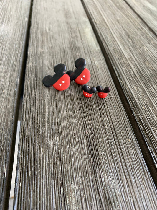 Handcrafted polymer clay earrings with intricate design and 18k gold plated earring posts