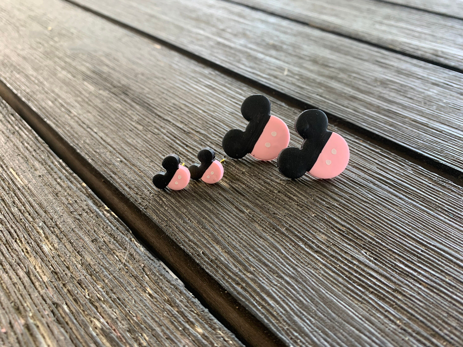 Handcrafted polymer clay earrings with intricate design and 18k gold plated earring posts