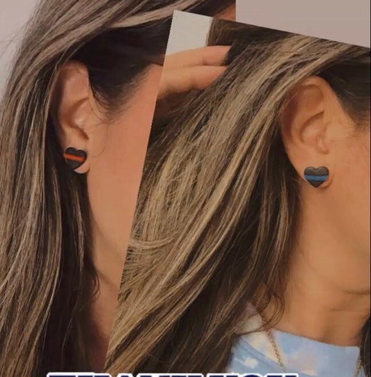 Handcrafted polymer clay earrings with intricate design and 18k gold plated earring posts