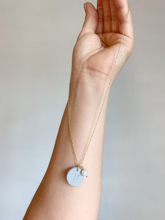 Elegant 18k Gold Plated Necklace Adorned with Unique Polymer Clay Pendant